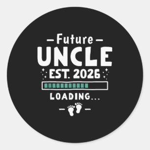 Sticker Rond Annonce de grossesse de frère à oncle - Futur oncl