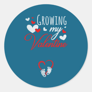 Sticker Rond Annonce de grossesse Nouvelle maman qui porte mon