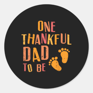 Sticker Rond Annonce de grossesse pour la fête de Thanksgiving
