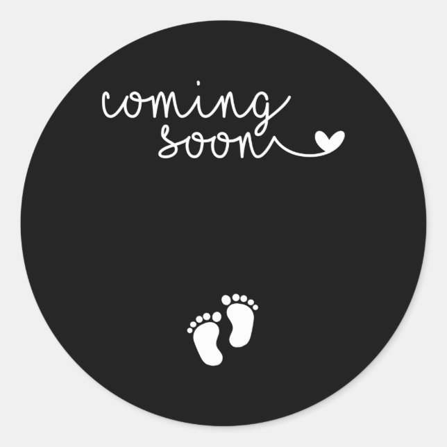 Sticker Rond Annonce De Grossesse Pour Que Maman Enceinte Vienn (Devant)