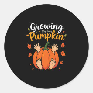 Sticker Rond Annonce de grossesse pour Thanksgiving Mon Petit C