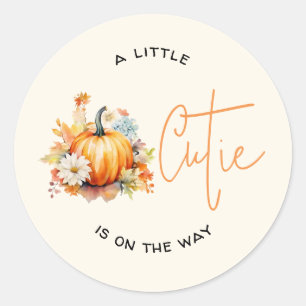 Sticker Rond Annonce de grossesse Pumpkin Cutie