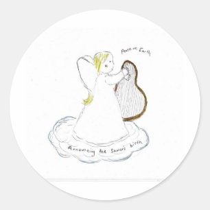 Sticker Rond Annonce de la naissance du sauveur