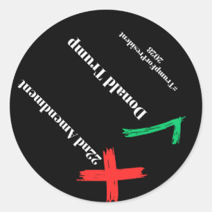 Sticker Rond Annuler Le 22E Amendement Soutient Trump Pour Le P