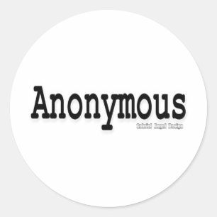 Sticker Rond Anonyme
