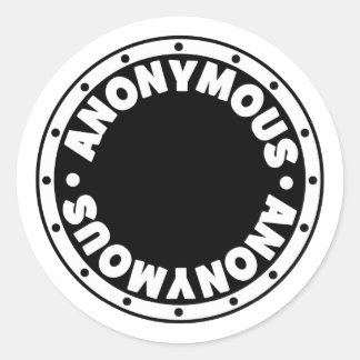 Sticker Rond Anonyme