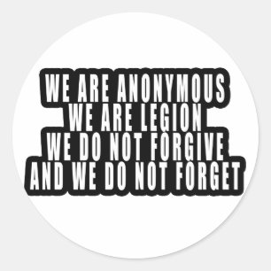 STICKER ROND ANONYME