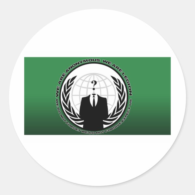 Sticker Rond anonyme (Devant)