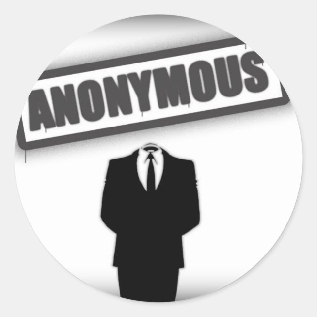 Sticker Rond Anonymous (Devant)
