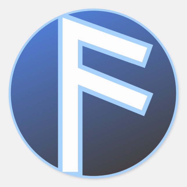 Sticker Rond Ansuz Aesir Rune (Devant)