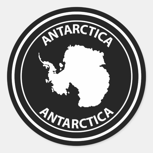 Sticker Rond Antarctique (Devant)