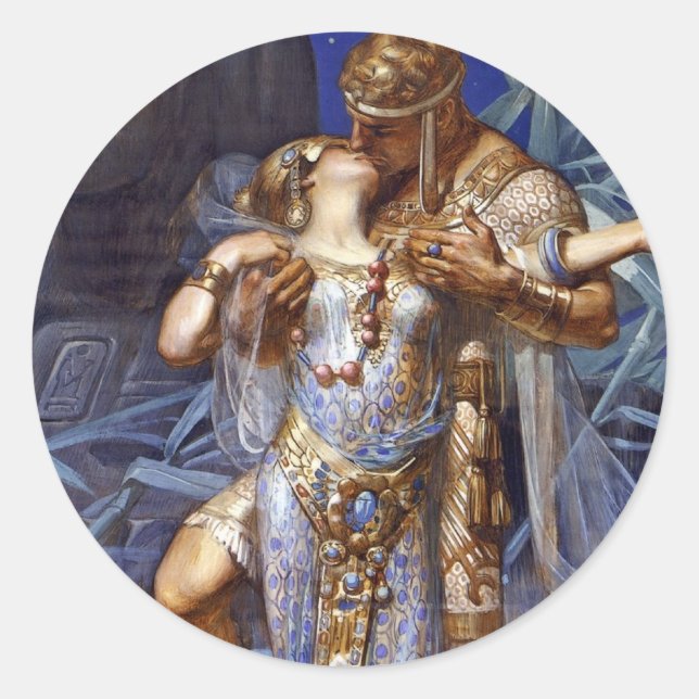 Sticker Rond Anthony et Cleopatra Love Classic (Devant)