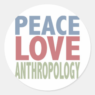 Sticker Rond Anthropologie d'amour de paix