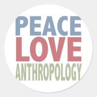 Sticker Rond Anthropologie de l'amour de la paix