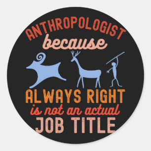 Sticker Rond Anthropologie médico-légale, anthropologue