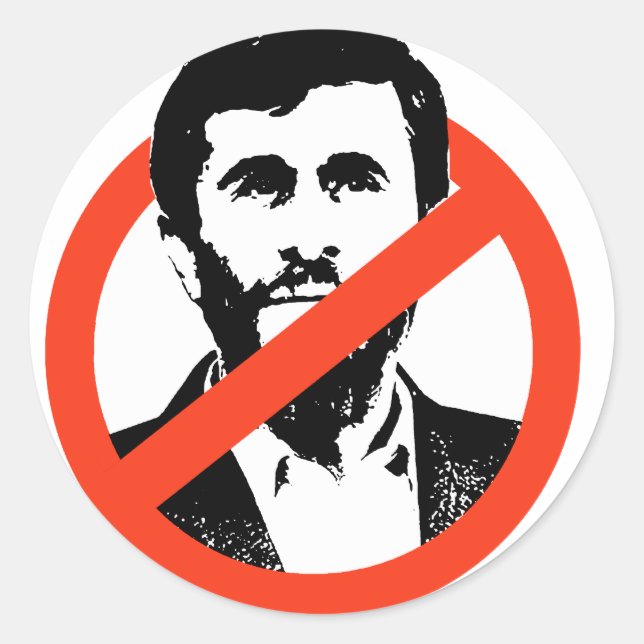 Sticker Rond Anti-Ahmadinejad (Devant)
