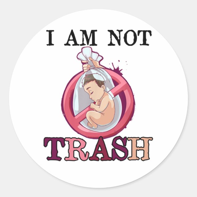 Sticker Rond Anti Avortement Pro-Life Choice Arrêter les vies à (Devant)