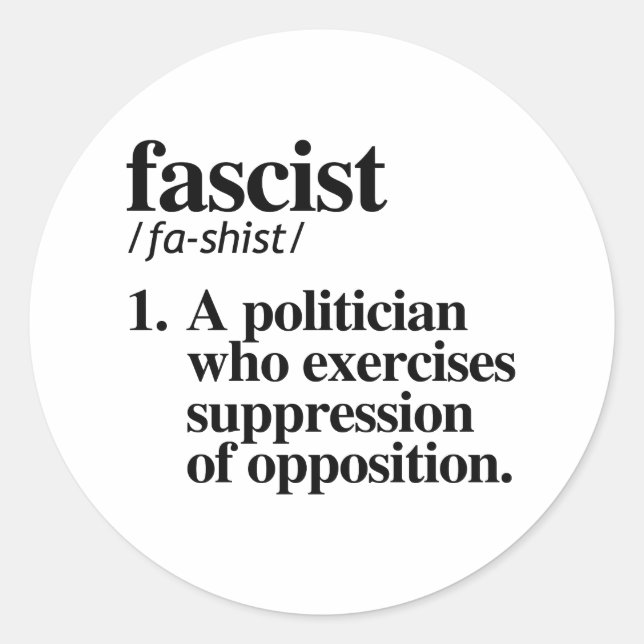 Sticker Rond Anti-fascisme (Devant)