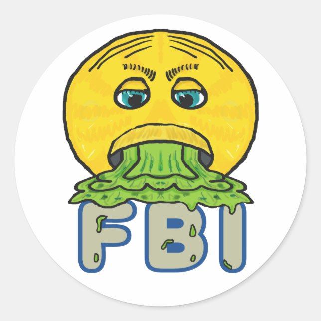 Sticker Rond Anti FBI (Devant)