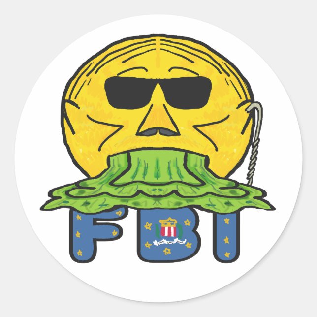 Sticker Rond Anti FBI (Devant)