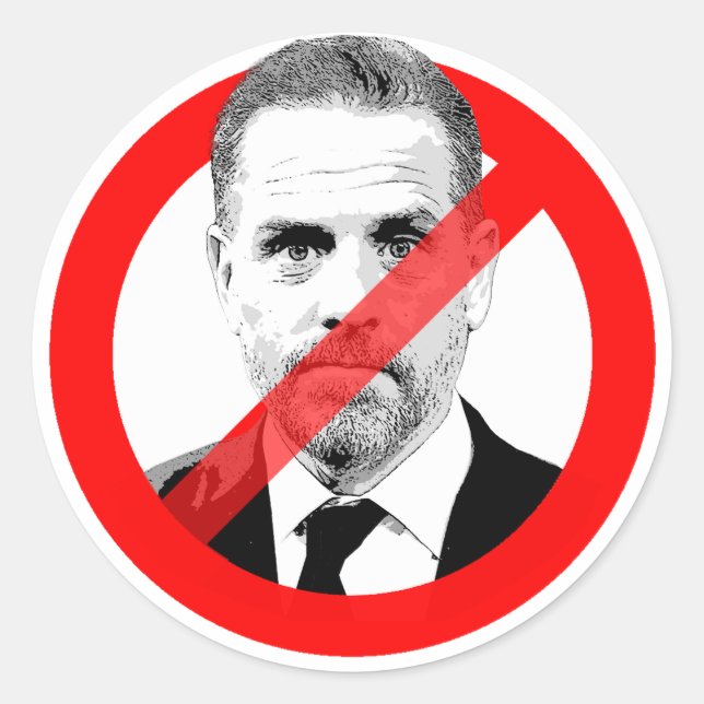 Sticker Rond Anti Hunter Biden (Devant)