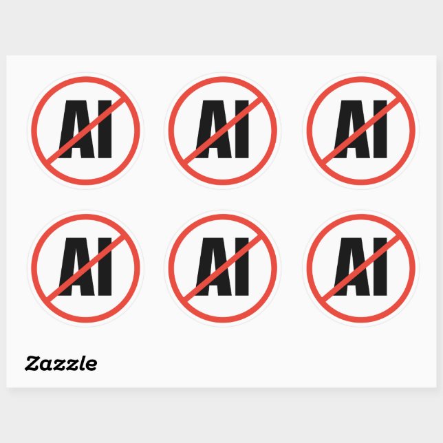 Sticker Rond Anti-IA (Feuille)