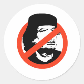 STICKER ROND ANTI-KADHAFI
