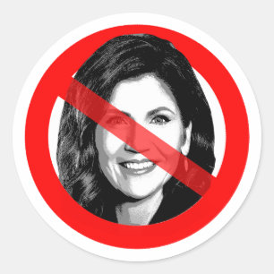 Sticker Rond Anti Kristi Noem Traversé La Face