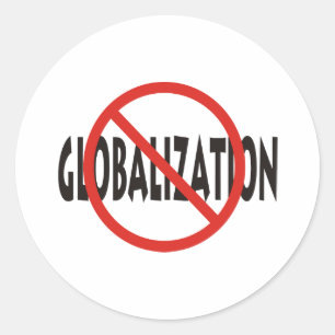 Sticker Rond Anti-mondialisation