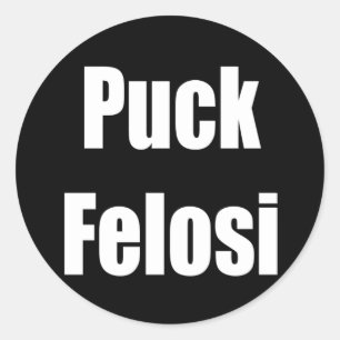 Sticker Rond Anti Nancy Pelosi - Puck Felosi