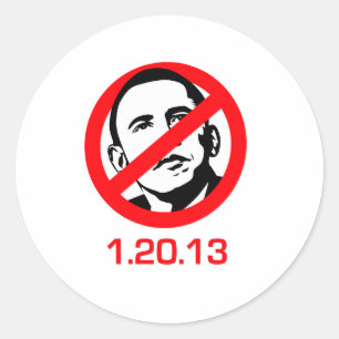Sticker Rond Anti-Obama - 1.20.13