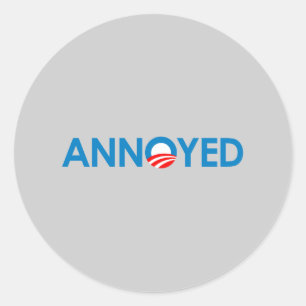 Sticker Rond Anti-Obama - contrarié