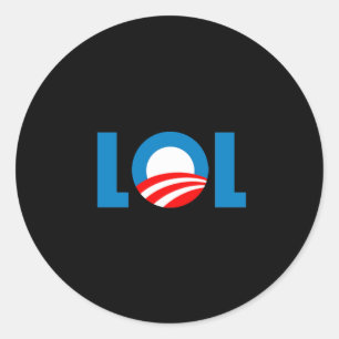 Sticker Rond Anti-Obama - LOL