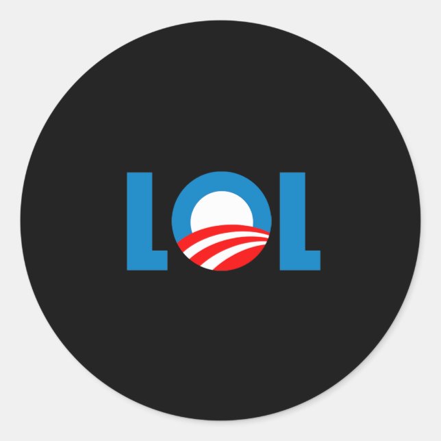 Sticker Rond Anti-Obama - LOL (Devant)