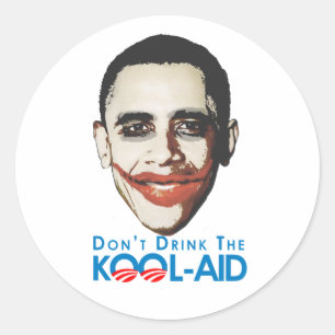 Sticker Rond Anti-Obama - Ne buvez pas le canon