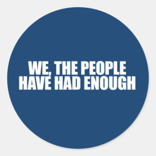 Sticker Rond ANTI-OBAMA - Nous, le peuple, en avons assez