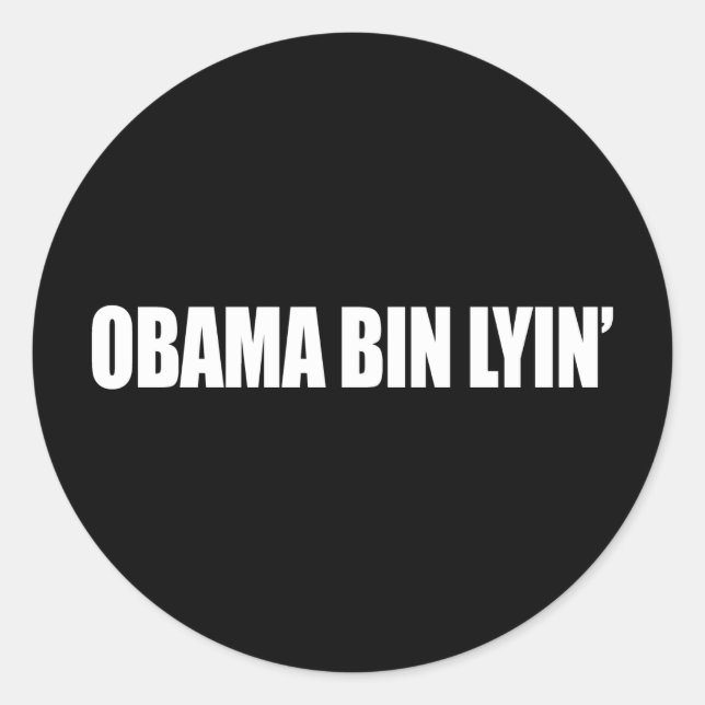 Sticker Rond Anti-Obama - obama bin lyin' (Devant)