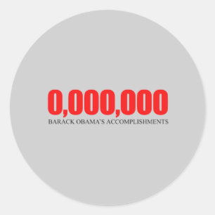 Sticker Rond Anti-Obama - Réalisations d'Obama 2