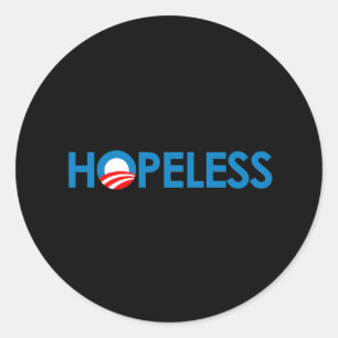 Sticker Rond Anti-Obama - SANS ESPOIR