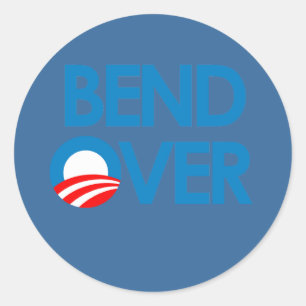 Sticker Rond Anti-Obama - Se pencher