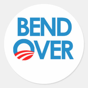Sticker Rond Anti-Obama - Se pencher
