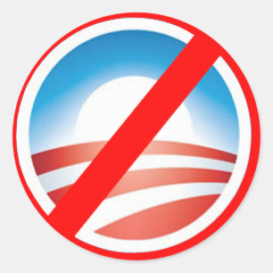Sticker Rond Anti Obama T-shirts de NOBAMA, tasses, sweat -