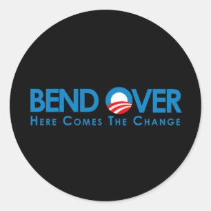 Sticker Rond Anti-Obama - Un virage pour le changement