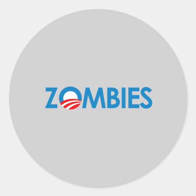 Sticker Rond Anti-Obama - Zombies (Devant)