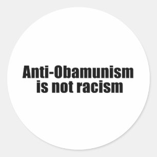 Sticker Rond Anti-Obamunism n'est pas le racisme