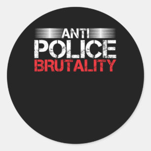 Sticker Rond Anti Police Brutalité Justice Violence policière E