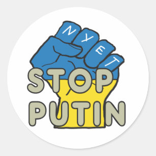 Sticker Rond Anti Poutine