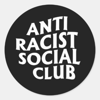 Sticker rond Anti-Racist Club Classic