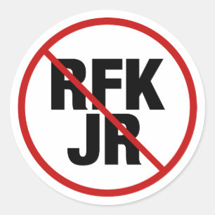 Sticker Rond Anti RFK Jr. Robert F. Kennedy Politique