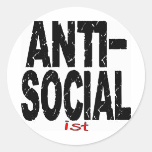 Sticker Rond Anti-Social Ist (Anti-Socialiste)